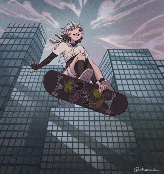 years-old drawing of @aketreli's oc but it's still cute lols