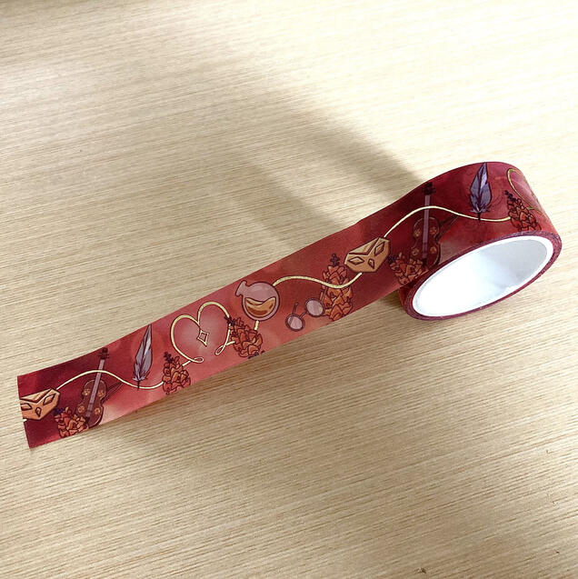 heart strings zine washi